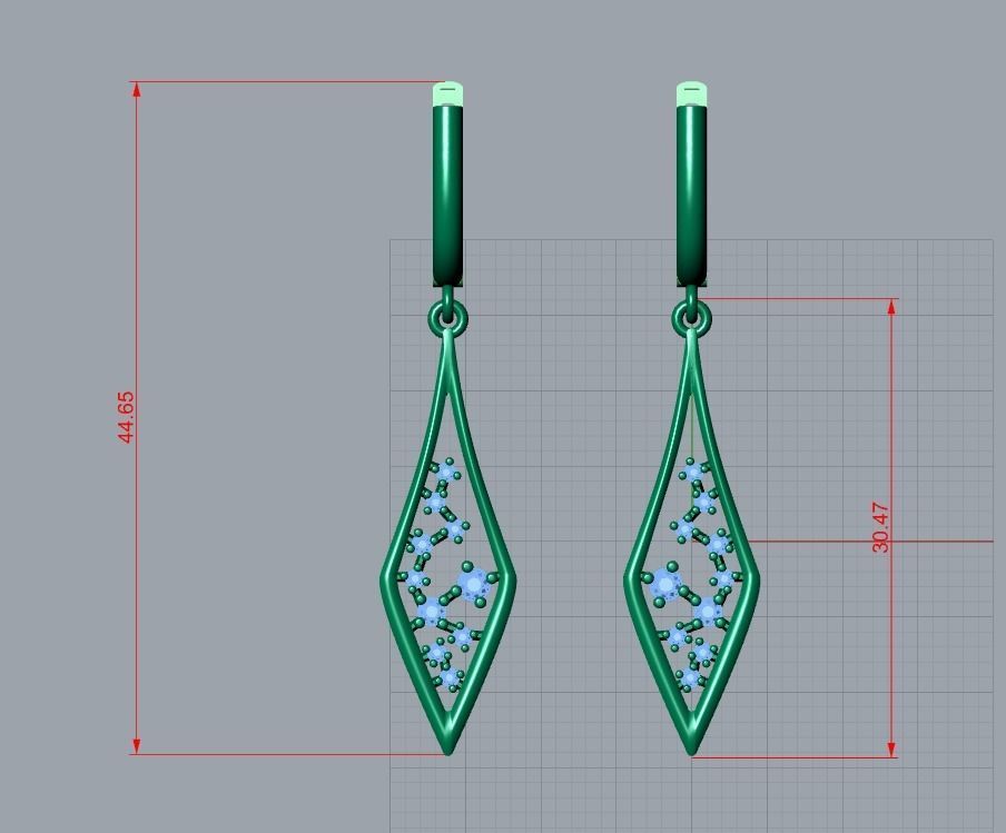 earrings 3D print model_6