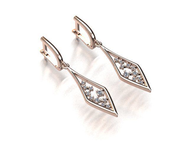 earrings 3D print model_2