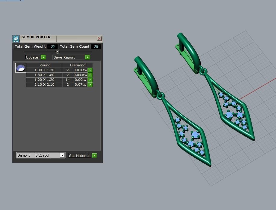 earrings 3D print model_3