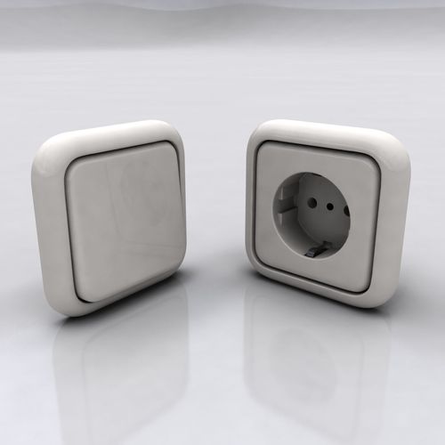 Electrical Outlet and Switch 3D model