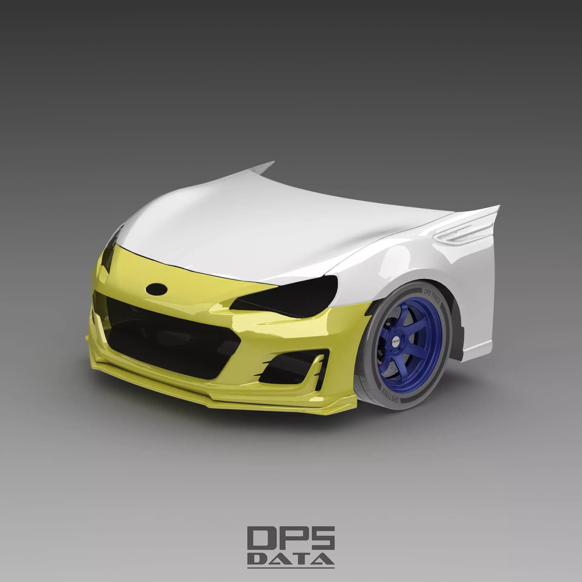 BRZ ZC6 Front Bumper Exterior Surface - 3D Laser-Scanned 3D model_0