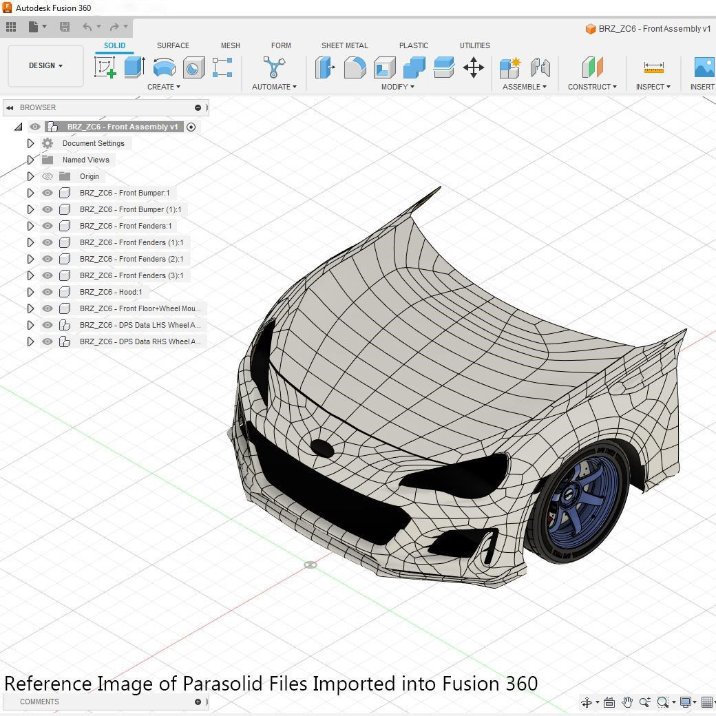 BRZ ZC6 Front Bumper Exterior Surface - 3D Laser-Scanned 3D model_7