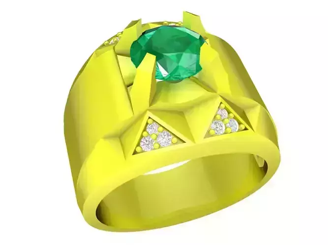 A5127 Korean Style Luxury Diamond Ring for Businessman