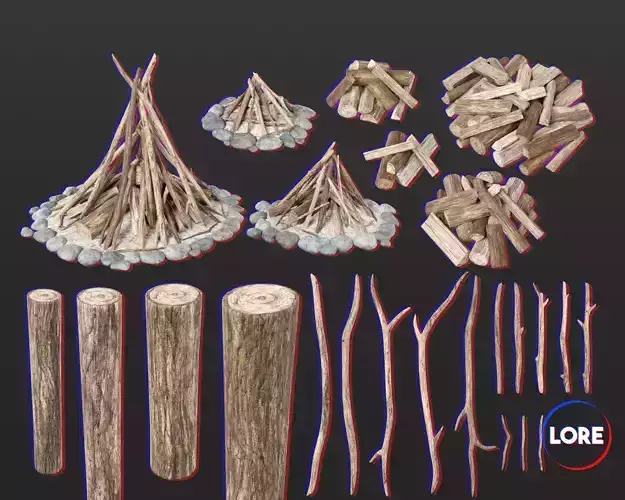 Medieval Collection Camp Fire Building Set 