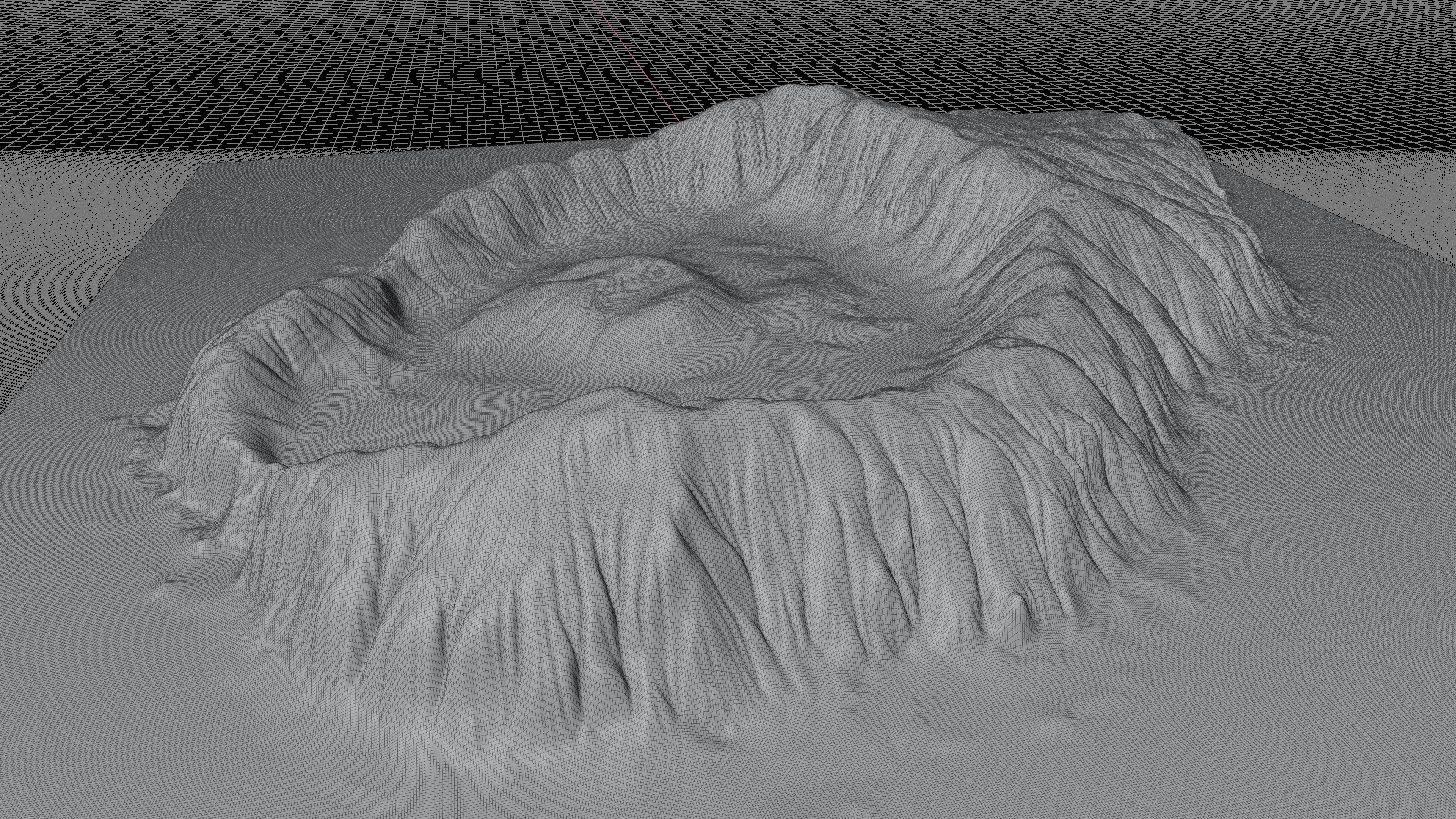 Aogashima island 3d terrain model Low-poly 3D model_4