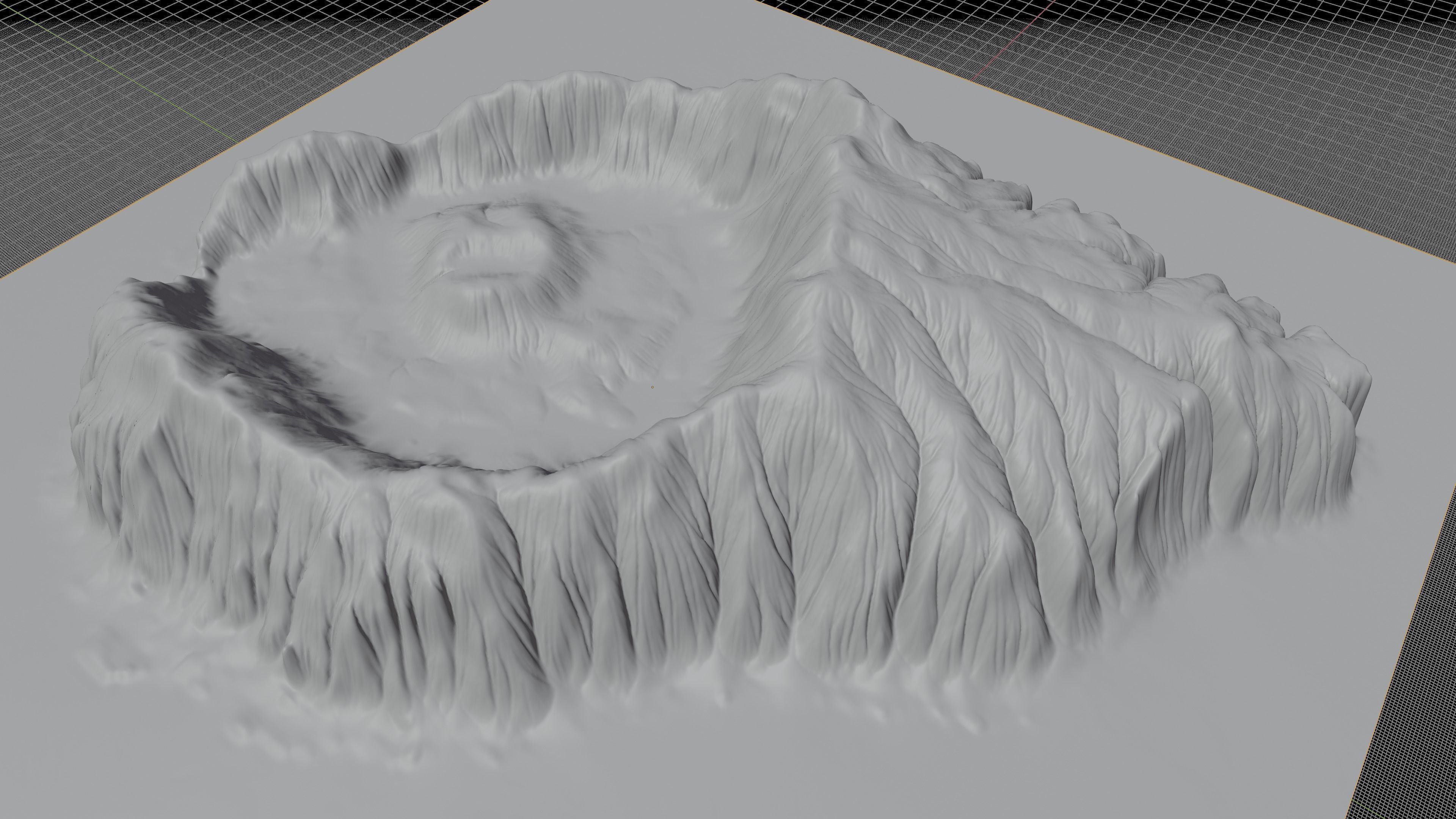 Aogashima island 3d terrain model Low-poly 3D model_1