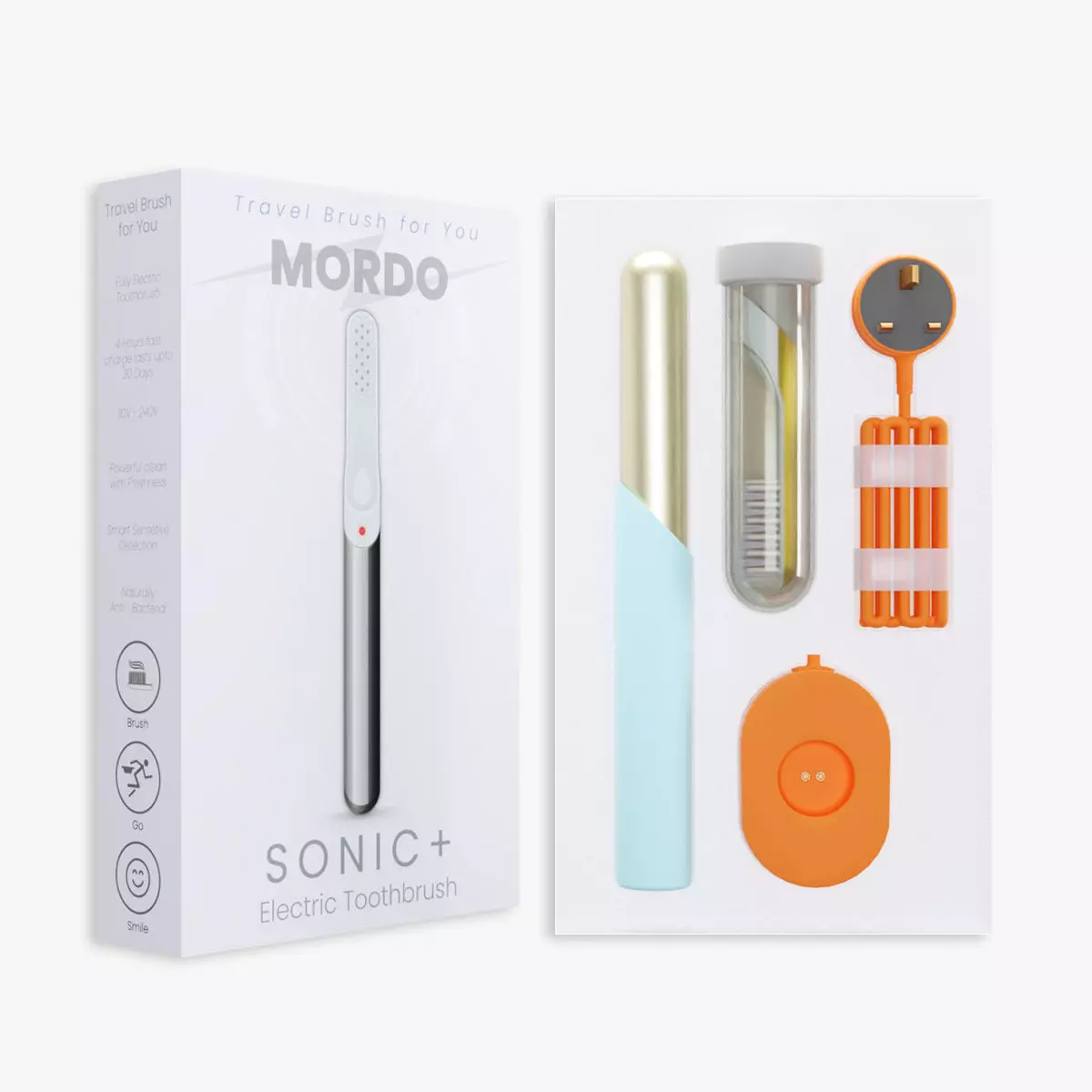 Electric Toothbrush with Package - 3D Model Low-poly 3D model