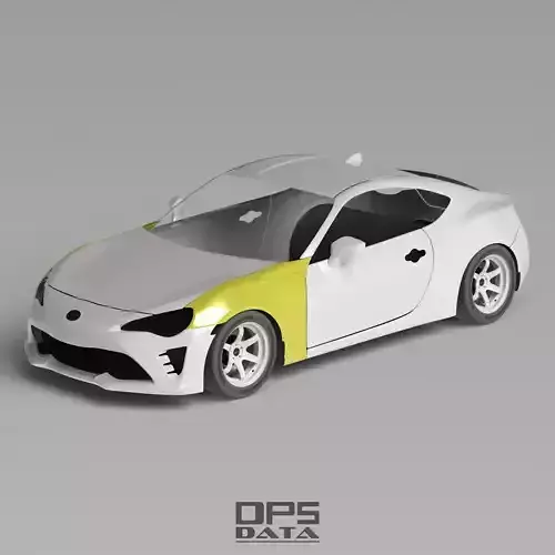 86 ZN6 Front Fenders Exterior Surfaces - 3D Laser-Scanned