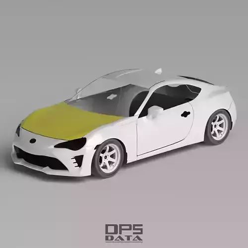 86 ZN6 Hood Exterior Surface - 3D Laser-Scanned