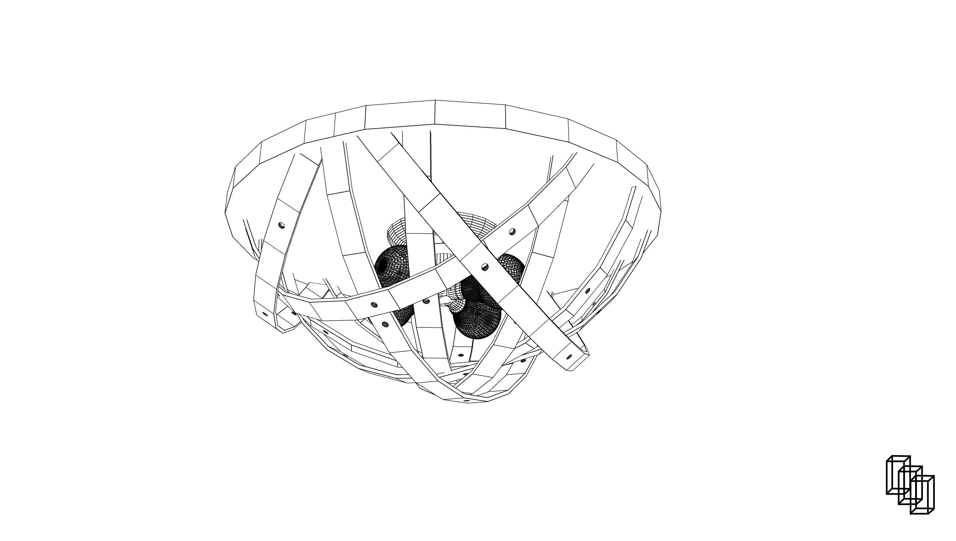 Rustic Lighting Fixture 3D model_4