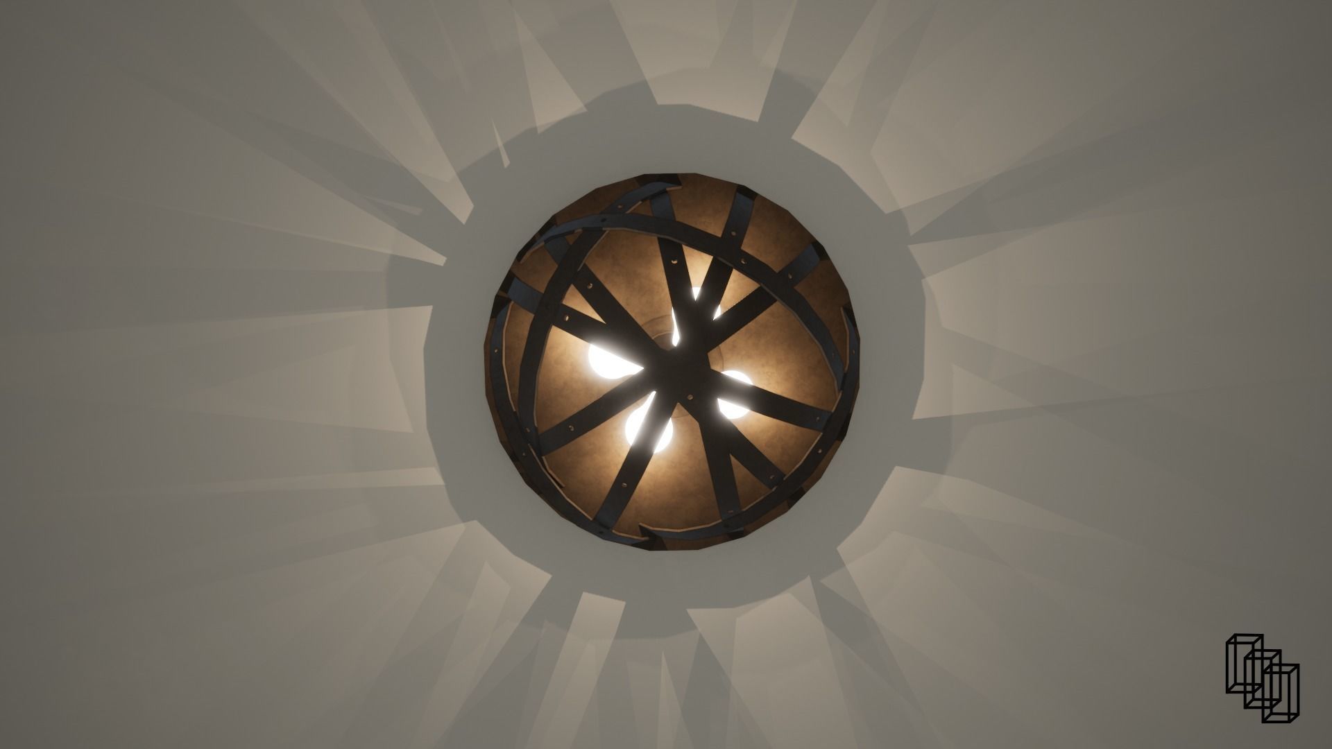 Rustic Lighting Fixture 3D model_2
