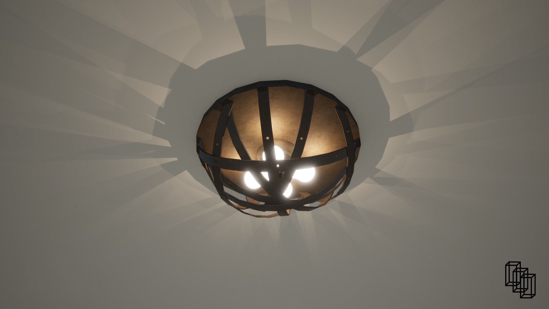 Rustic Lighting Fixture 3D model_3