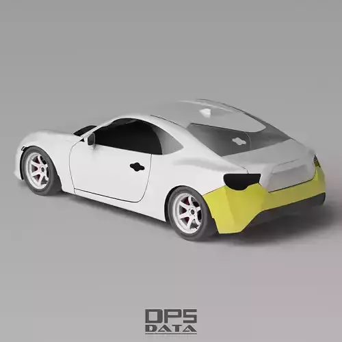 86 ZN6 Rear Bumper Exterior Surface - 3D Laser-Scanned