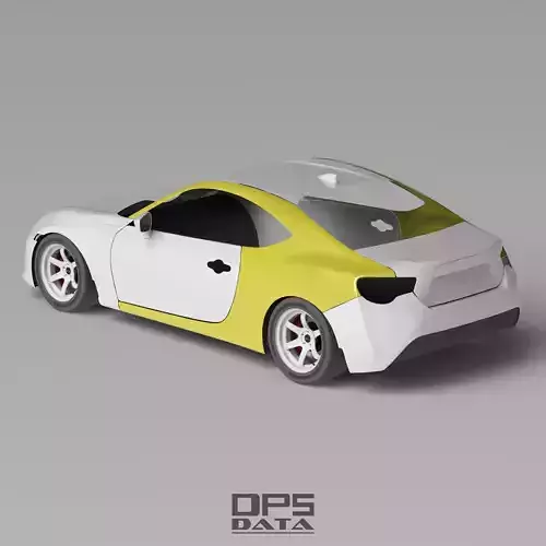 86 ZN6 Rear Quarter Panels Exterior Surfaces - 3D Laser-Scanned 3D model