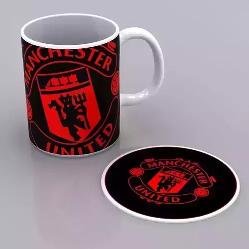 Manchester United Established Mug and Mat 3D model