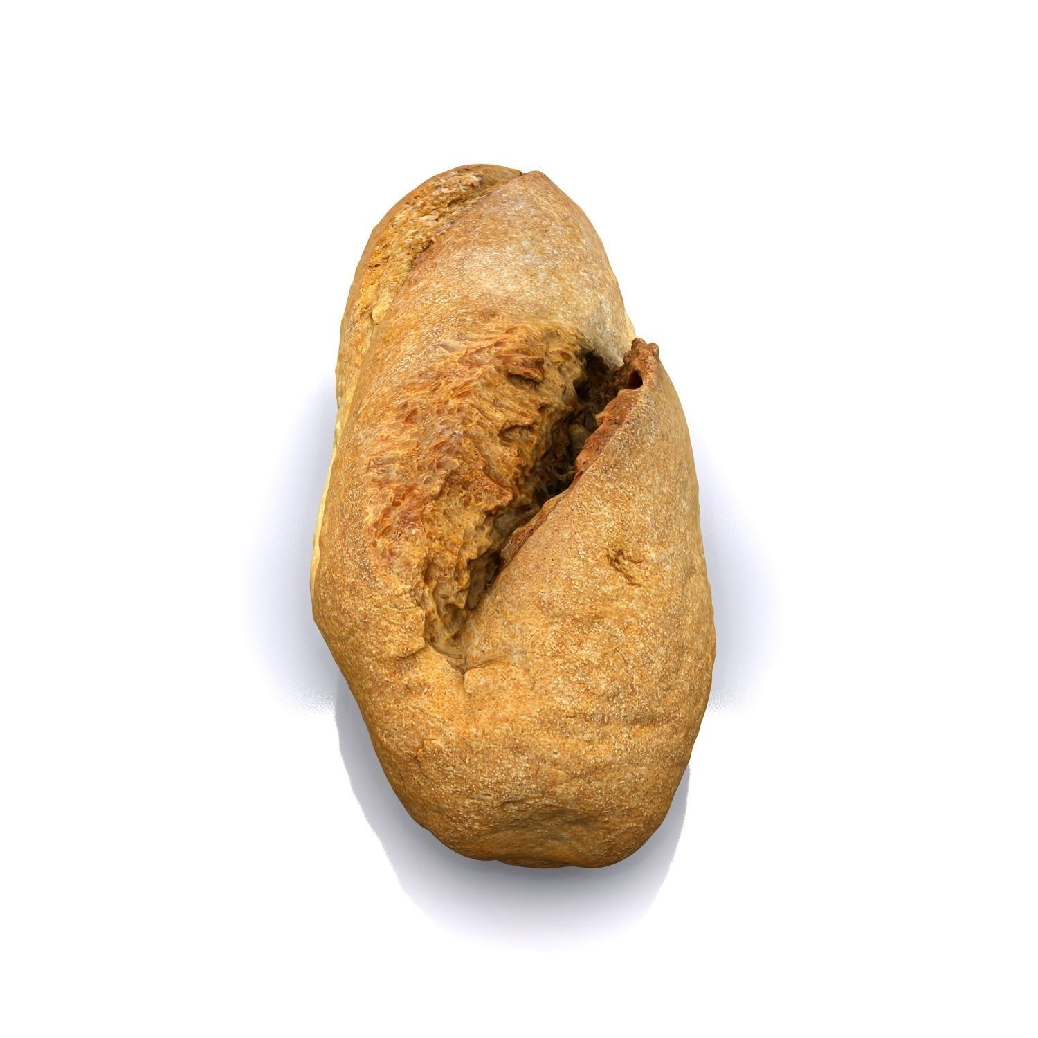 Bread B loaf of 3D model_4