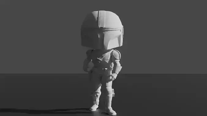 mandalorian 3D print model 13 cm