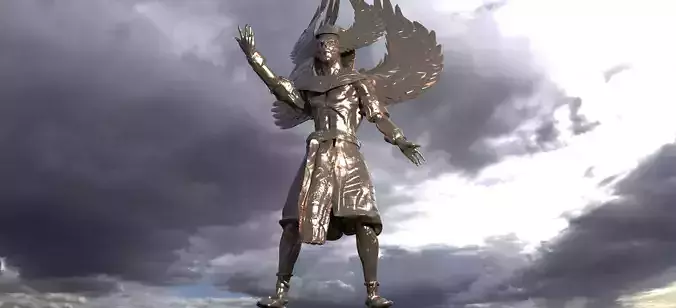 Egyptian Pharaoh Statue 7  3D model