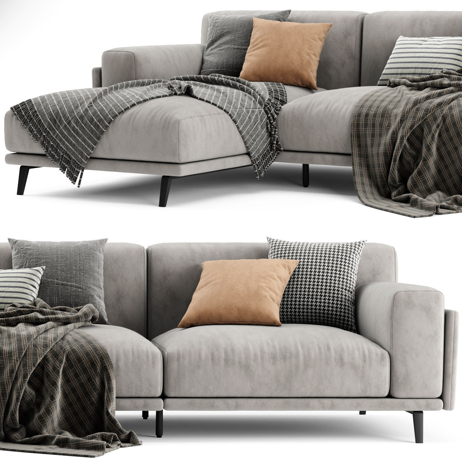 Arflex Frame Chaise Longue Sofa 3D model_2