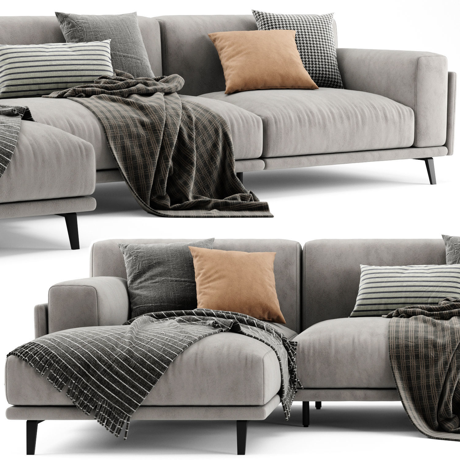 Arflex Frame Chaise Longue Sofa 3D model_1