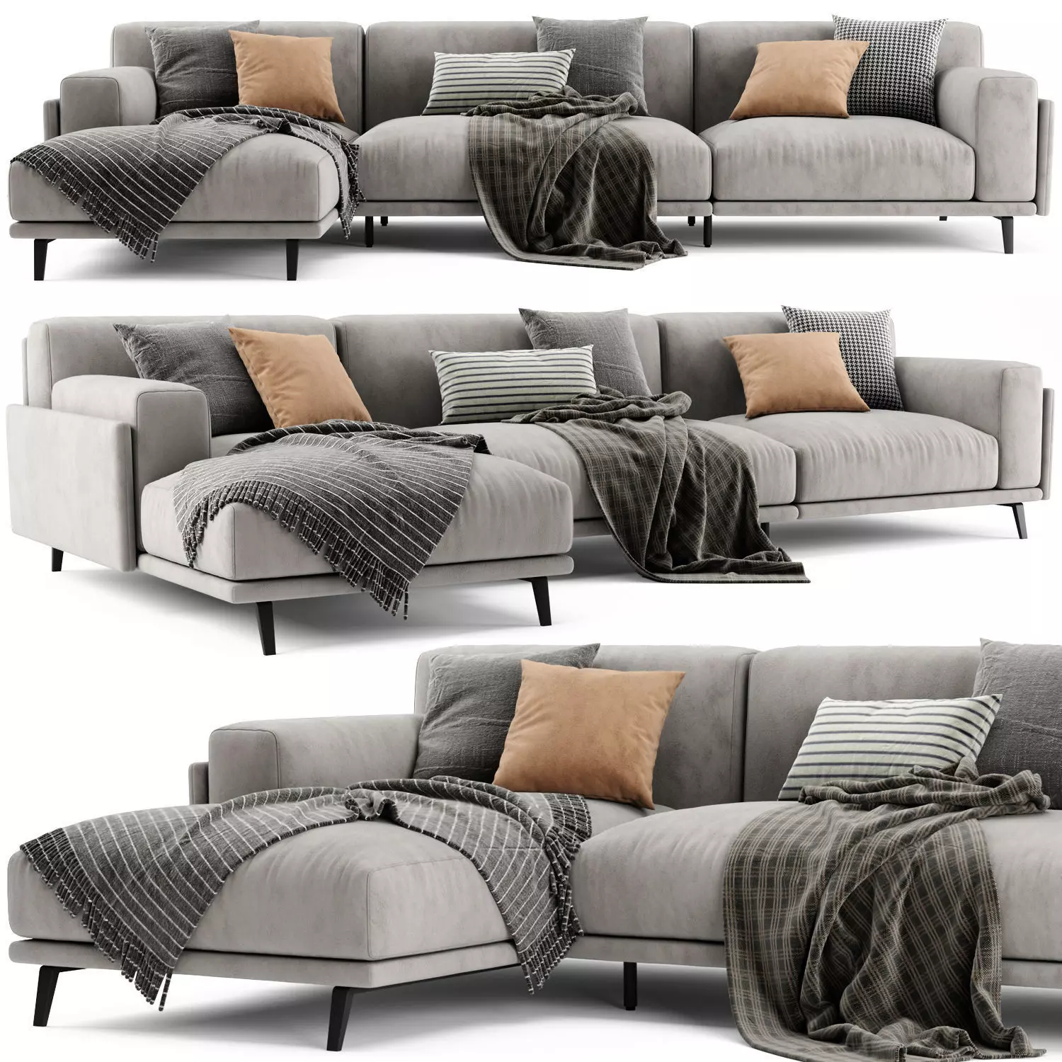 Arflex Frame Chaise Longue Sofa 3D model_0