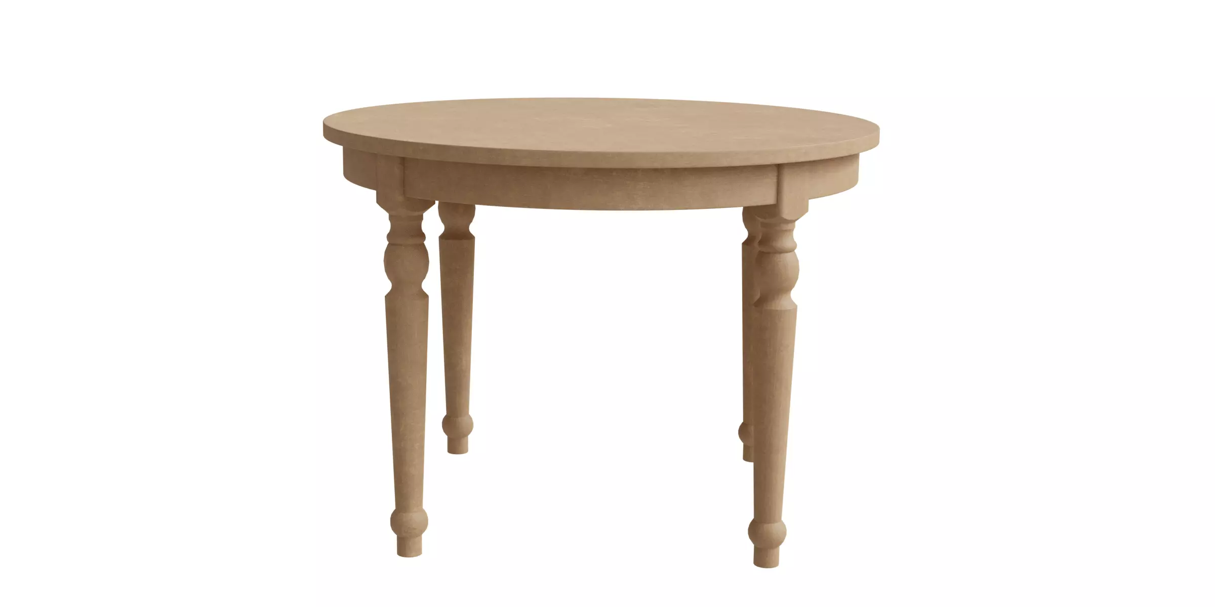 Transitional Style Wooden Round Table Low-poly 3D model