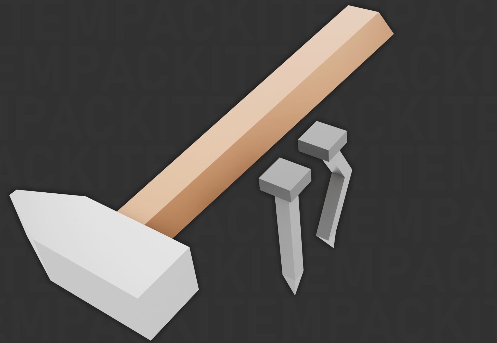 Tools Pack Low Poly Low-poly 3D model_17
