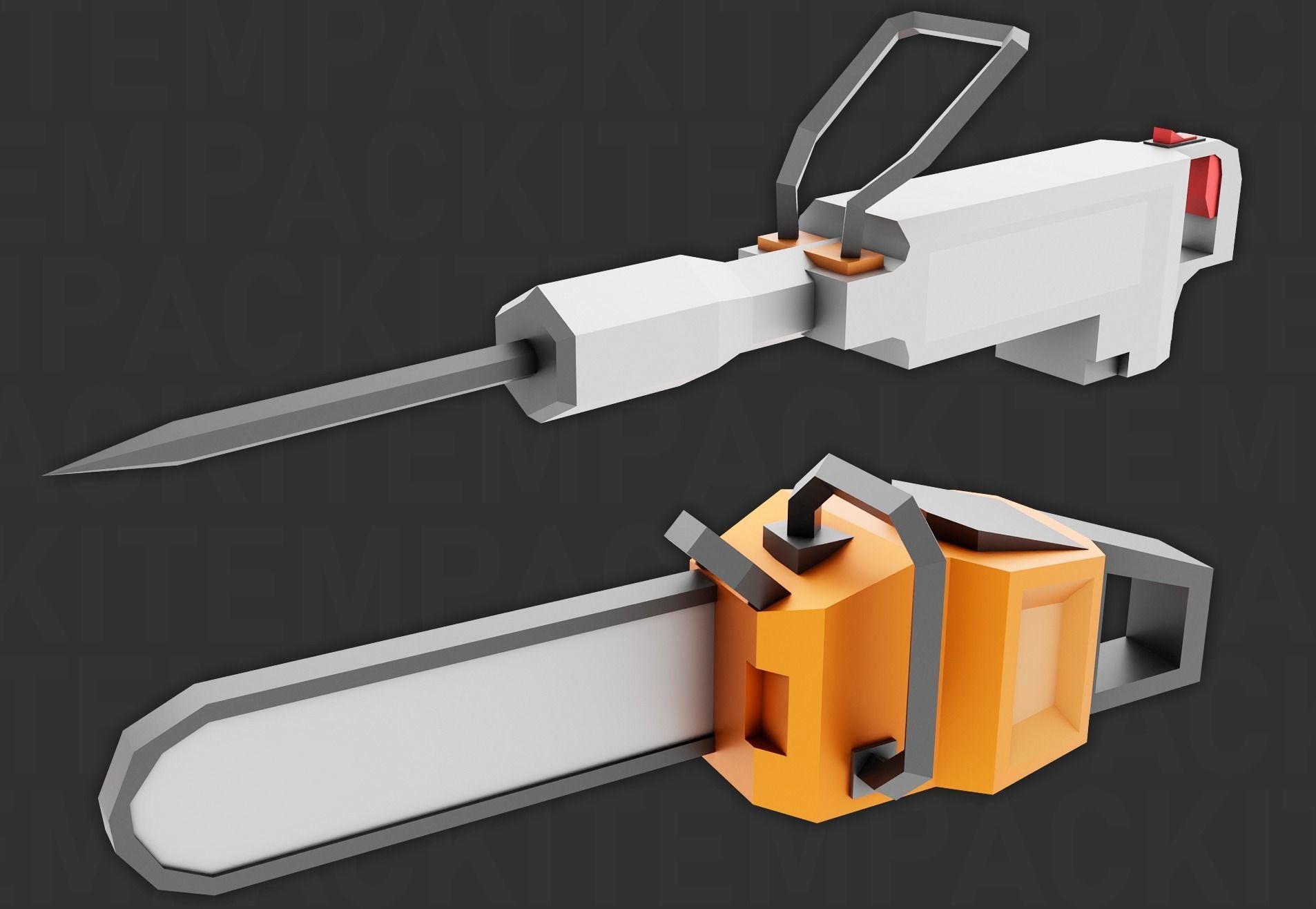 Tools Pack Low Poly Low-poly 3D model_3