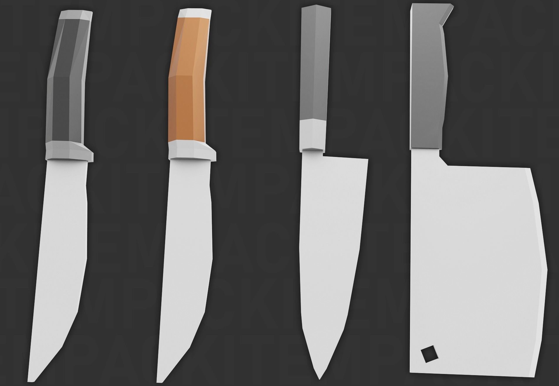 Tools Pack Low Poly Low-poly 3D model_8