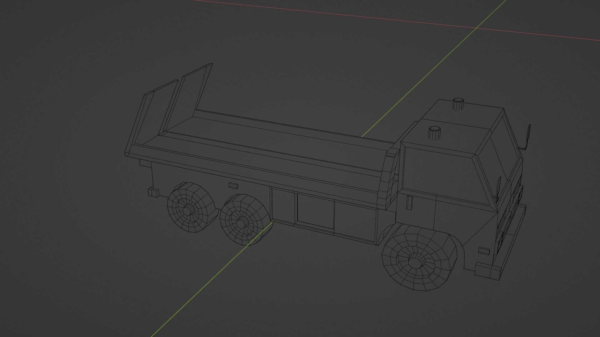 tow truck Low-poly 3D model_18