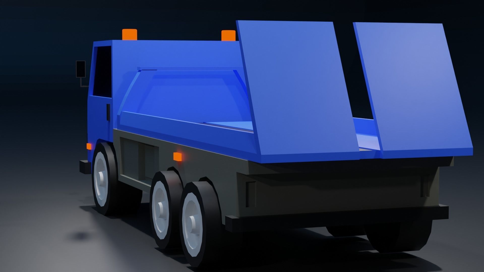 tow truck Low-poly 3D model_11