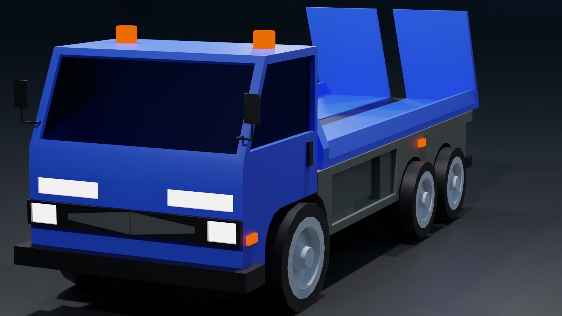 tow truck Low-poly 3D model_10
