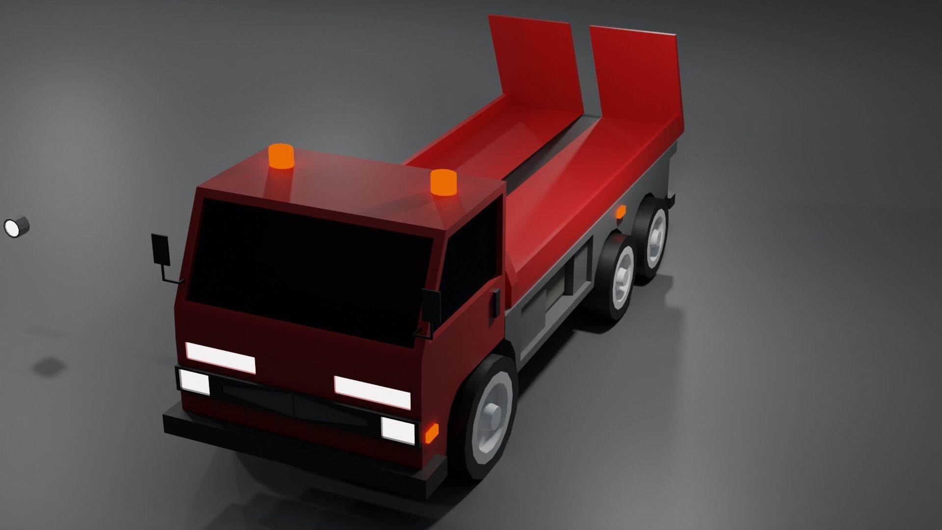 tow truck Low-poly 3D model_4