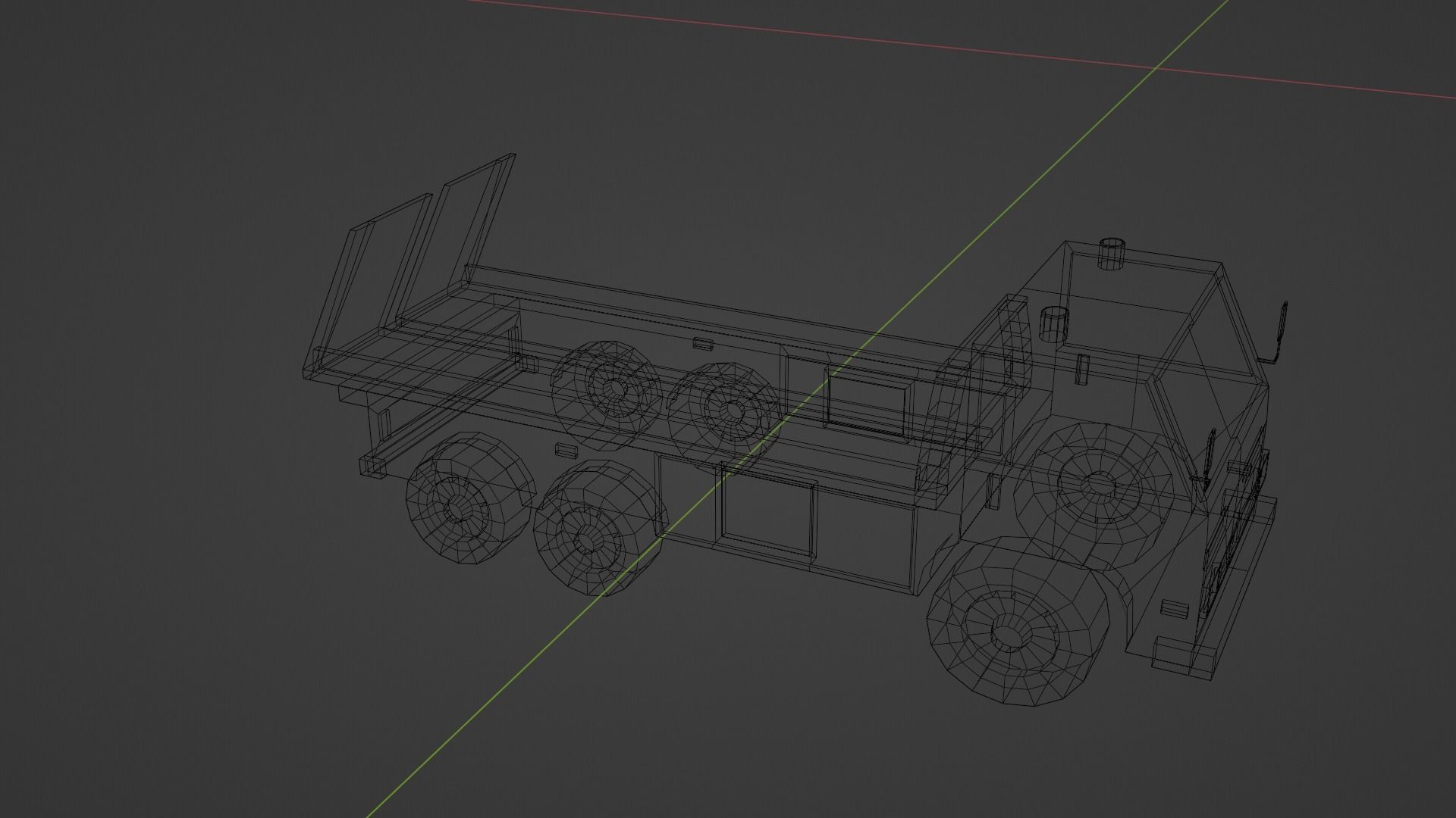 tow truck Low-poly 3D model_17