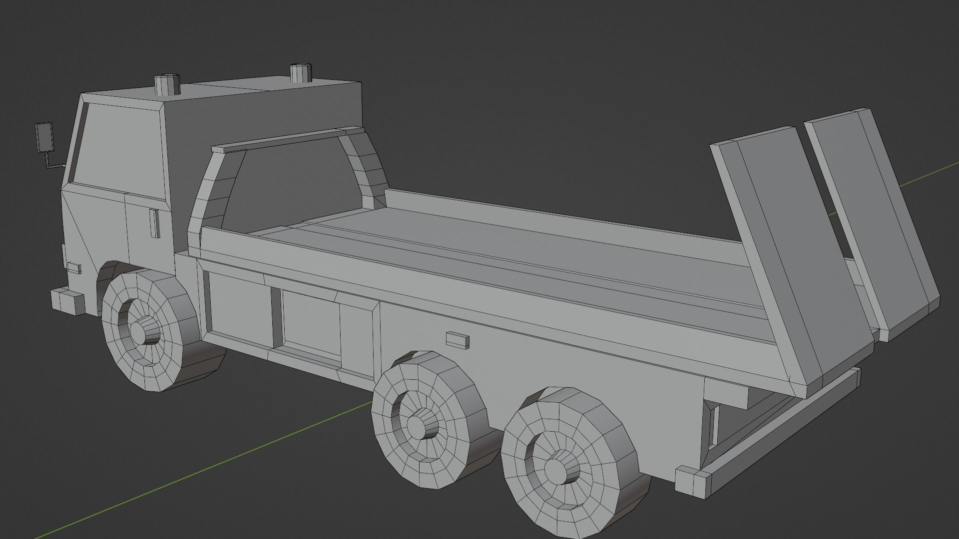 tow truck Low-poly 3D model_16