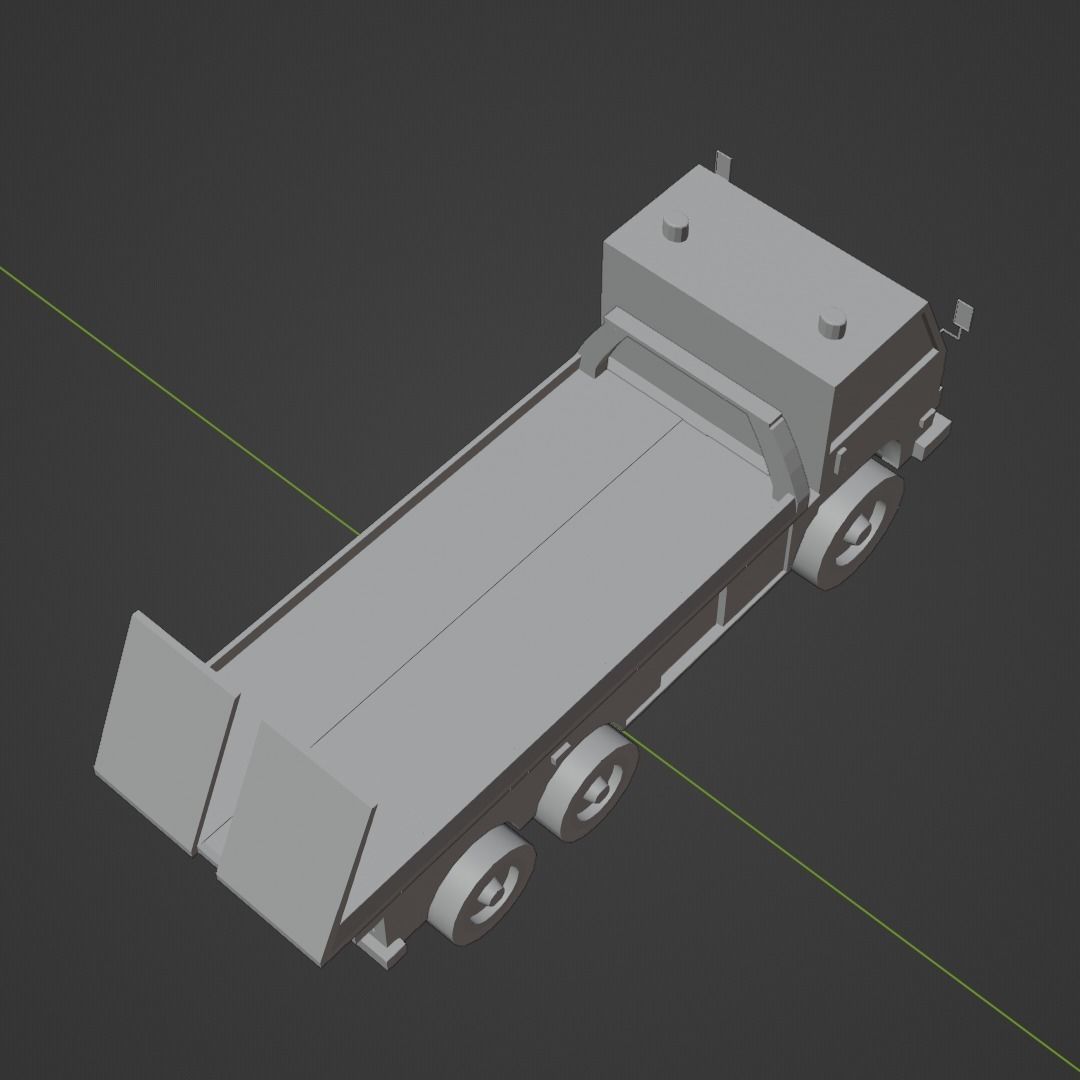 tow truck Low-poly 3D model_13