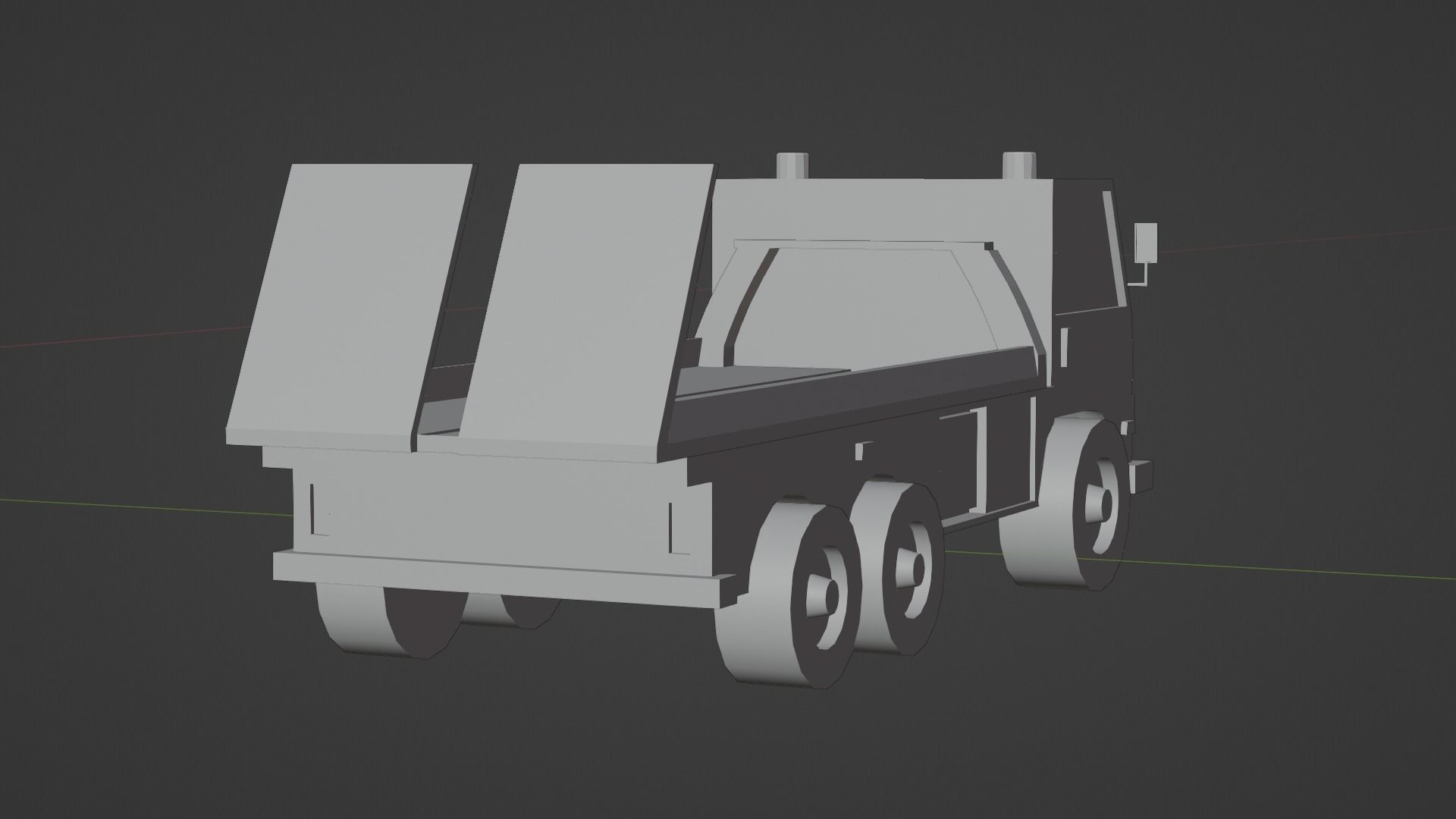 tow truck Low-poly 3D model_14