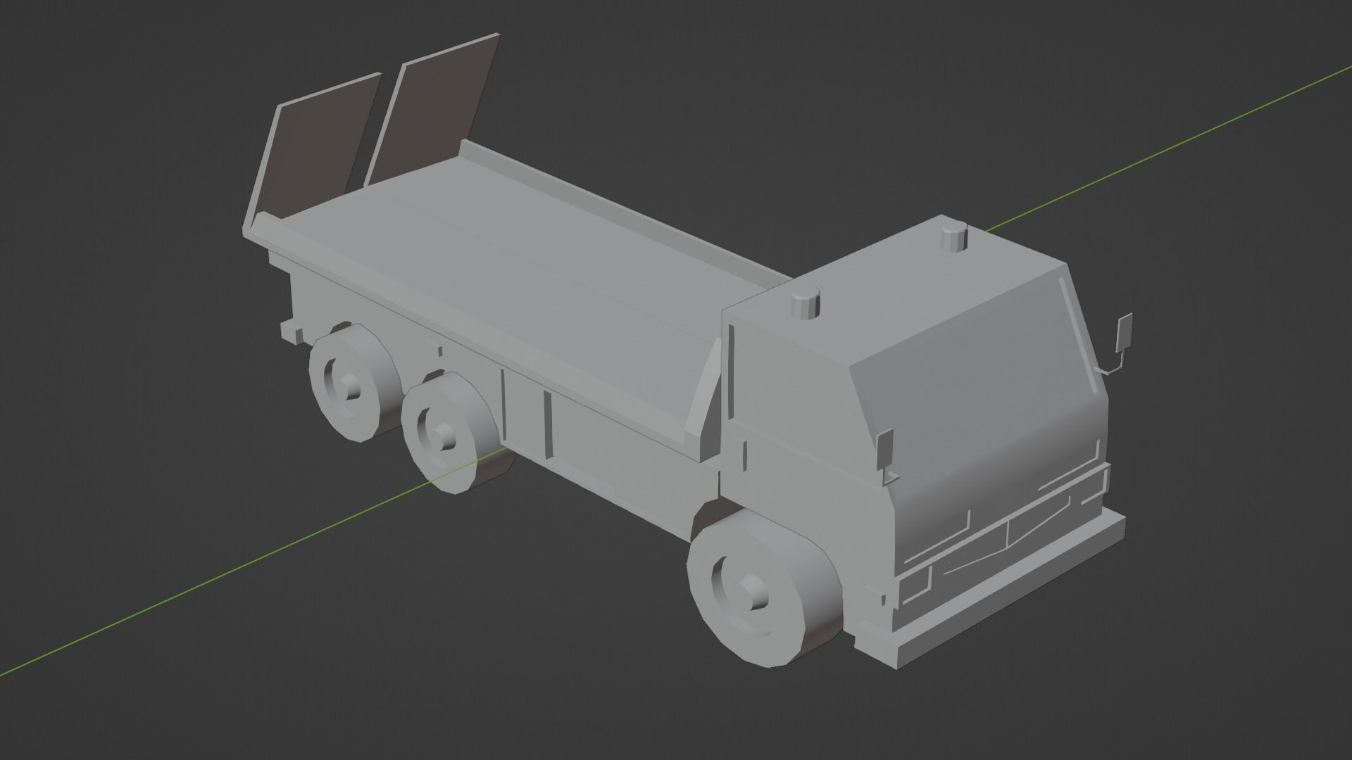 tow truck Low-poly 3D model_12