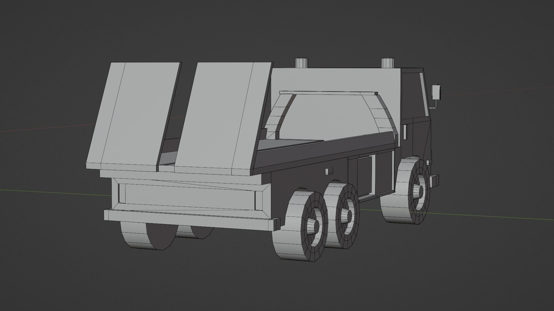 tow truck Low-poly 3D model_15