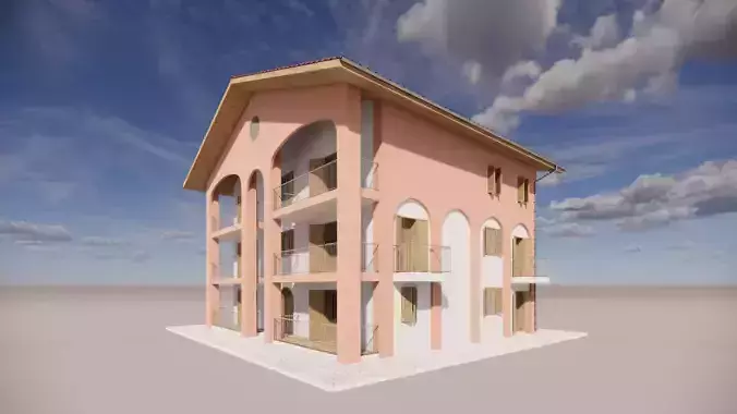 Italian residential House 3D model
