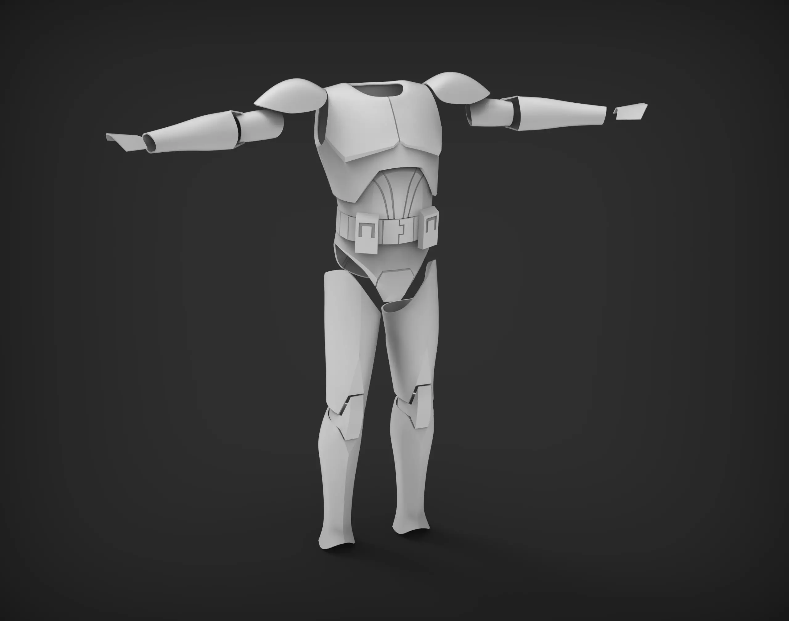 Clone Trooper Armor Animated Phase 2 TCW 3D Print STL Files 3D print model_0
