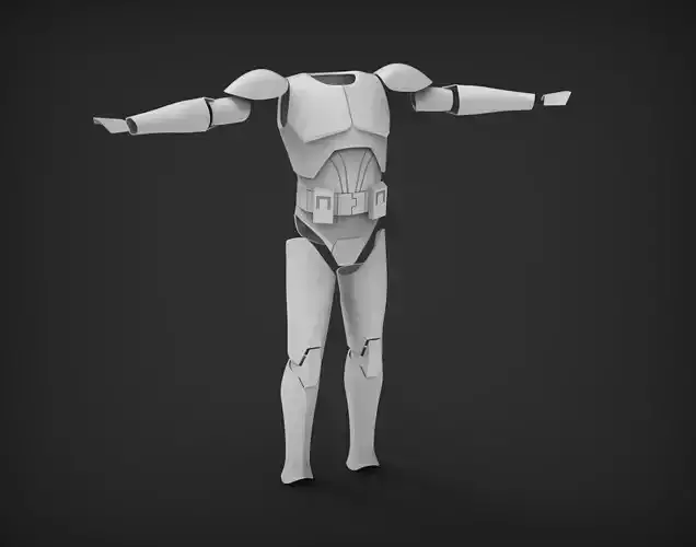 Clone Trooper Armor Animated Phase 2 TCW 3D Print STL Files 3D print model