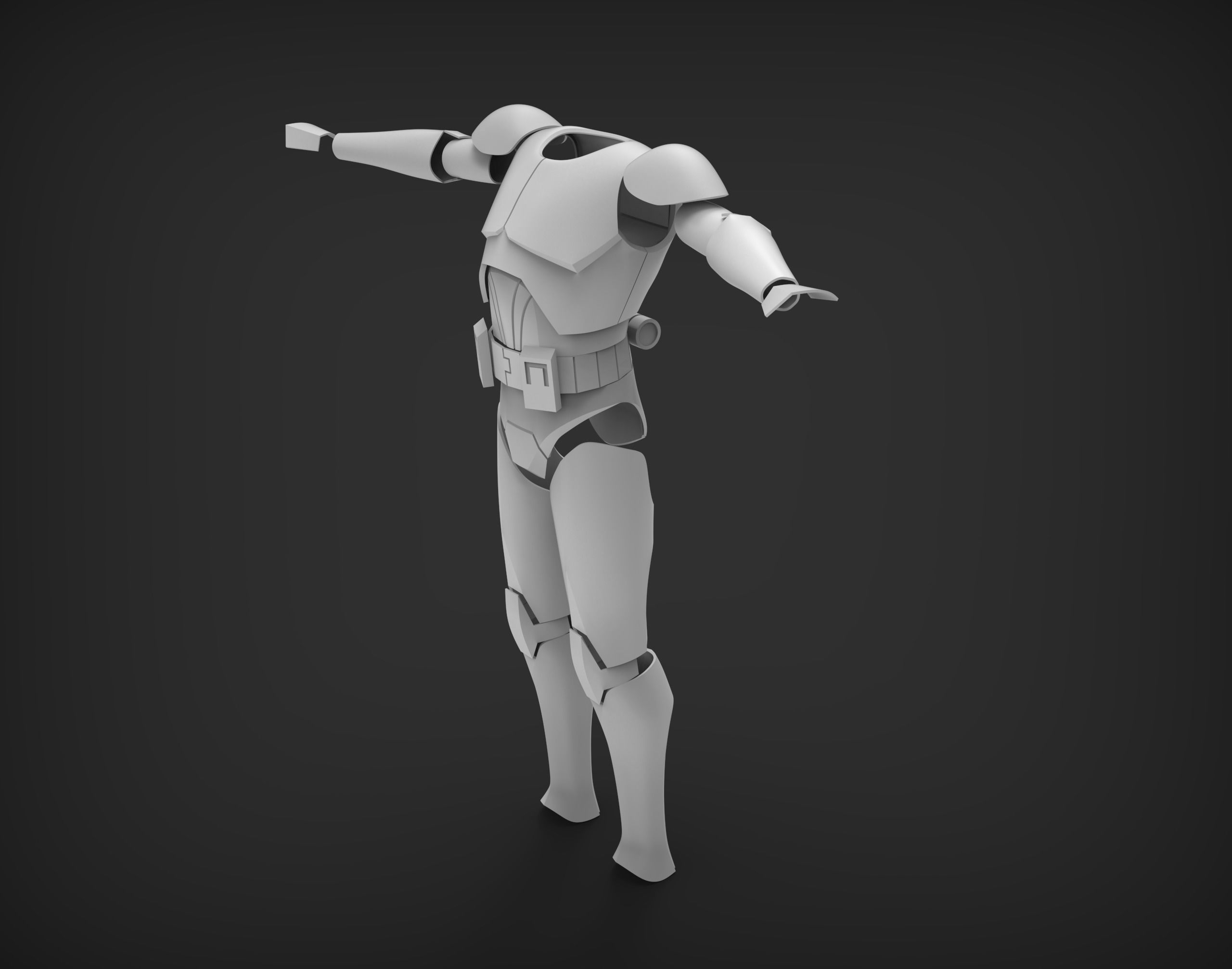 Clone Trooper Armor Animated Phase 2 TCW 3D Print STL Files 3D print model_3