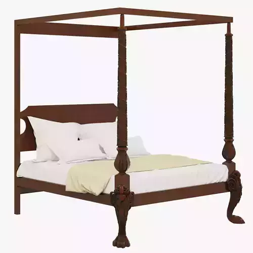 Irish Mahogany Four Poster Tester Bed Circa 1760