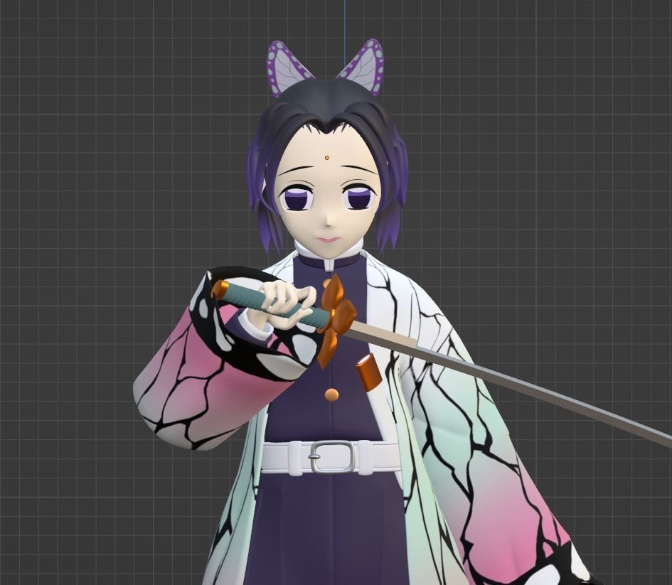 Shinobu Kocho - Demon Slayer 3D model_11