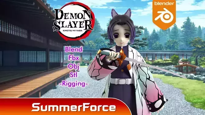 Shinobu Kocho - Demon Slayer 3D model