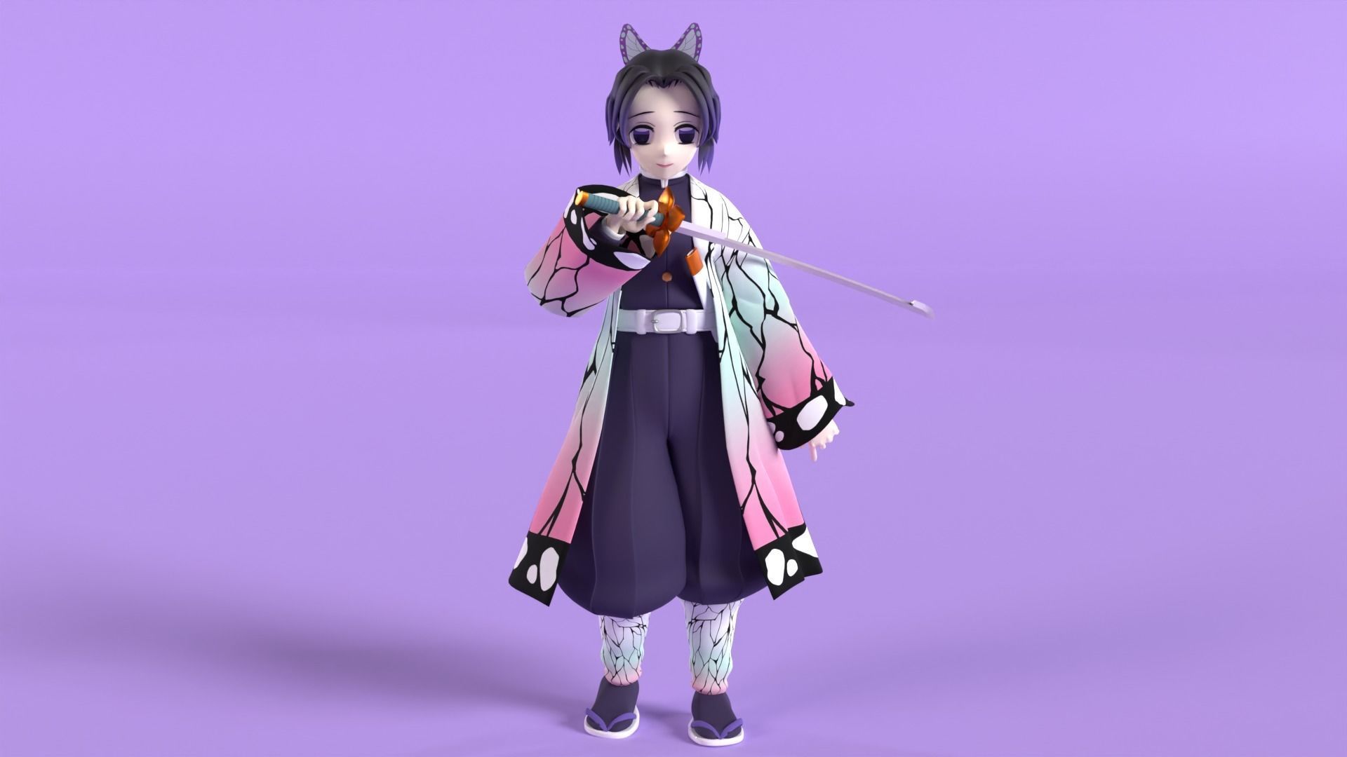 Shinobu Kocho - Demon Slayer 3D model_3