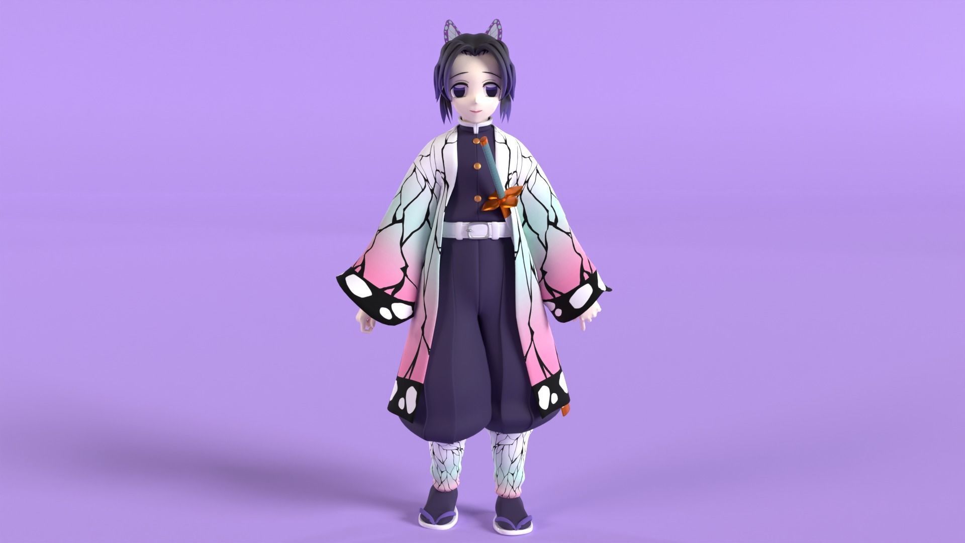 Shinobu Kocho - Demon Slayer 3D model_4