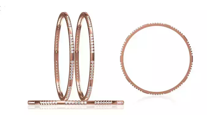 Women Bangle Bracelet STL JCD Details