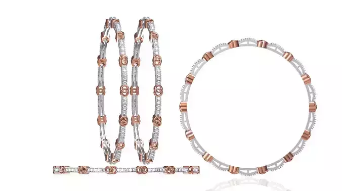 Women Bangle Bracelet STL JCD Details